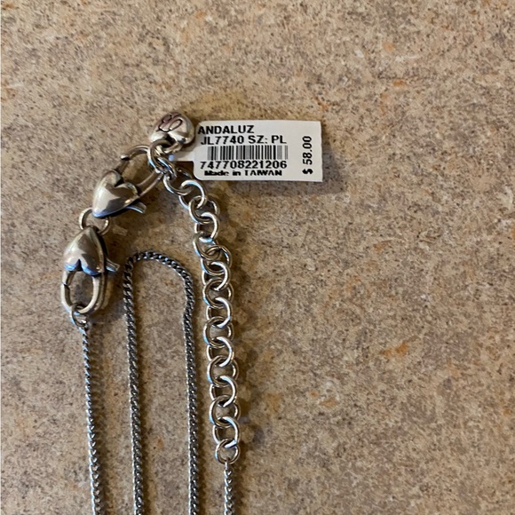 Brighton ANDALUZ Convertible Silver Heart Necklace With Crystal Rhinestones NWT - Picture 6 of 10